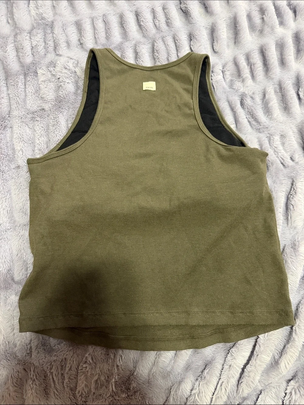 Vuori Olive Green Racerback Tank Top - Picture 2 of 3